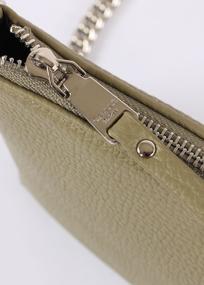 Mini Pochette Tracolla Bottalata Verde Bosco-7