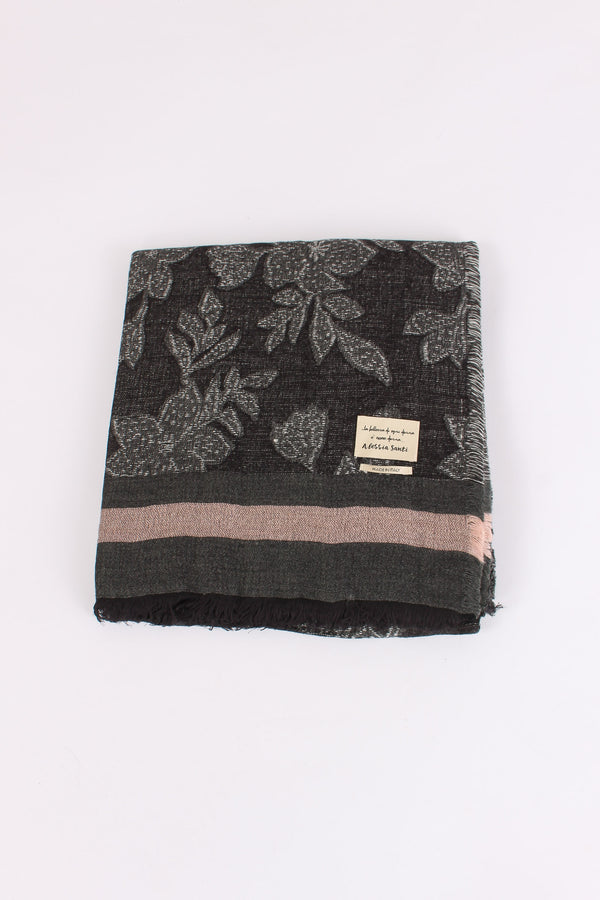 Sciarpa Jacquard Grigio/verde-2