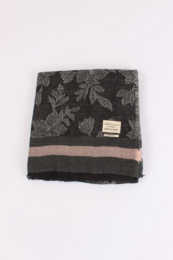 Sciarpa Jacquard Grigio/verde-2