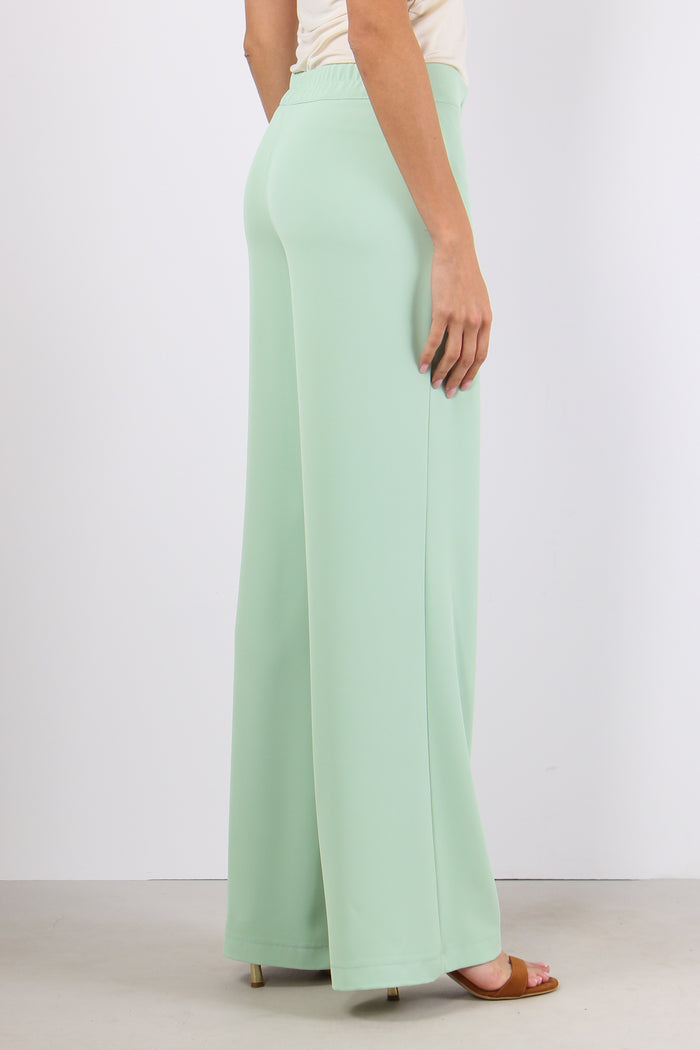 Pantalone Gamba Dritta Fluido Verde-5