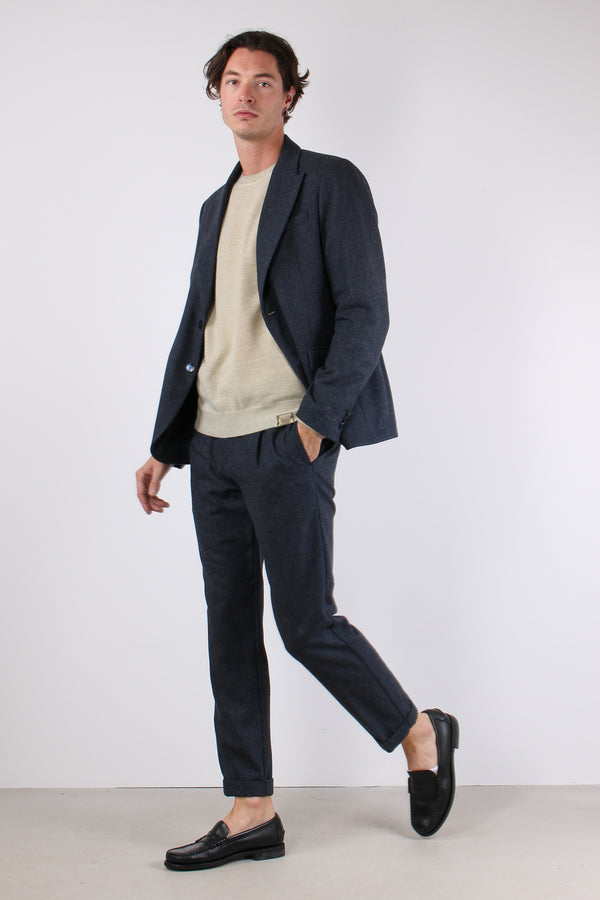 Volo Giacca Spinata Blu-2