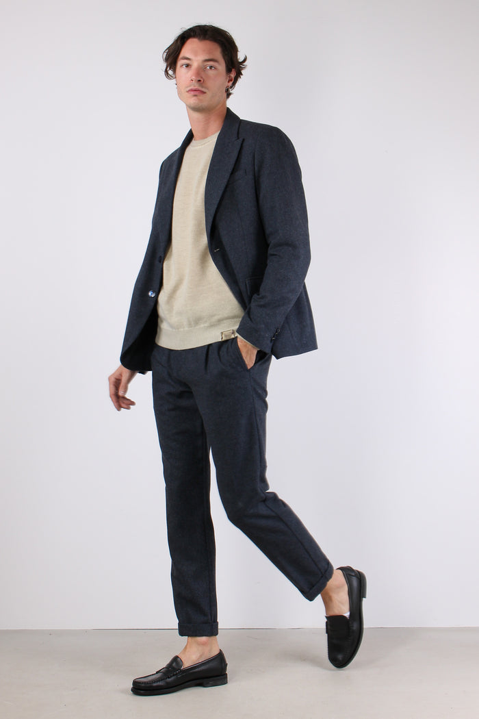 Volo Giacca Spinata Blu-2