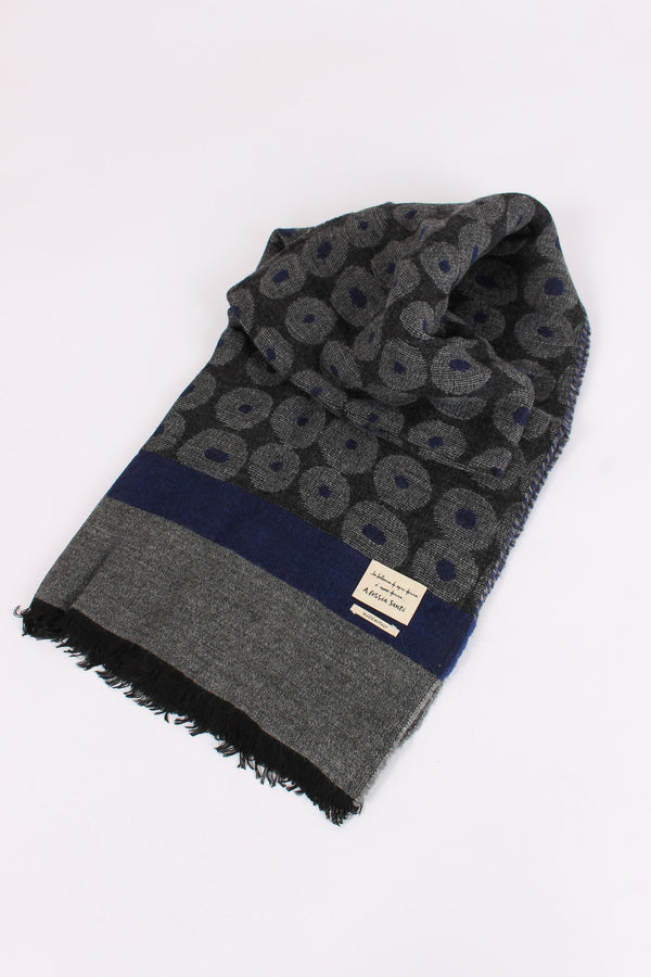 Sciarpa Jacquard Grigio/blu-2