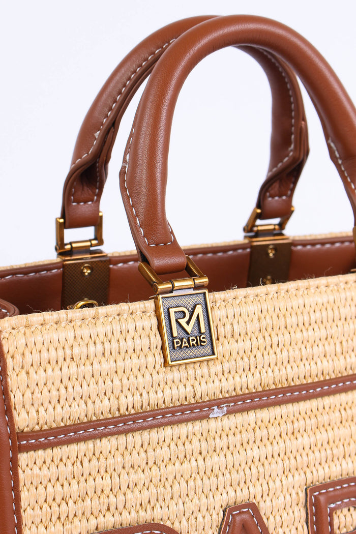 Shopping Mini Rigida Paglia Straw Brown-8