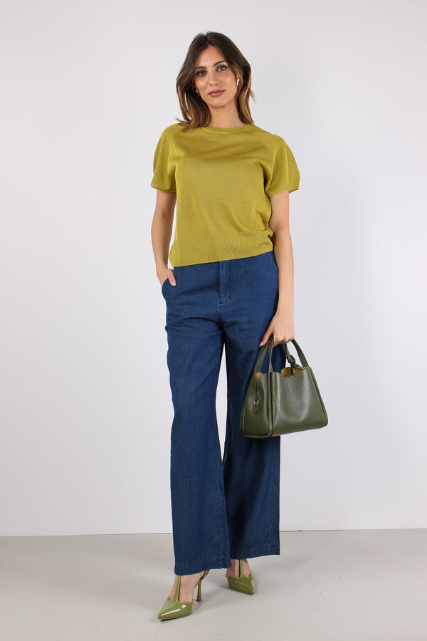 Maglia M/m Filo Cotone Oliva