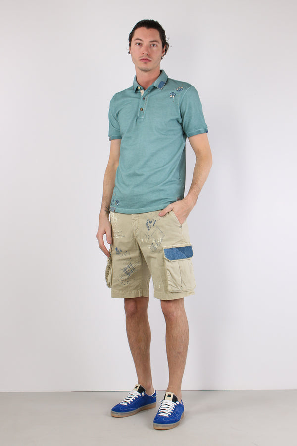 Polo Ricami Fiori Goccia