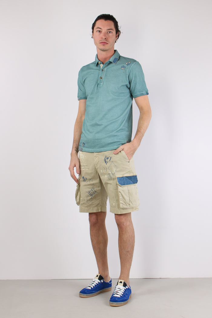 Polo Ricami Fiori Goccia