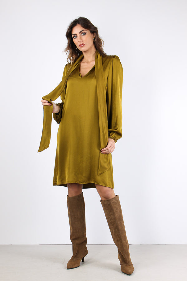 Abito Fiocco Viscosa Olio-2