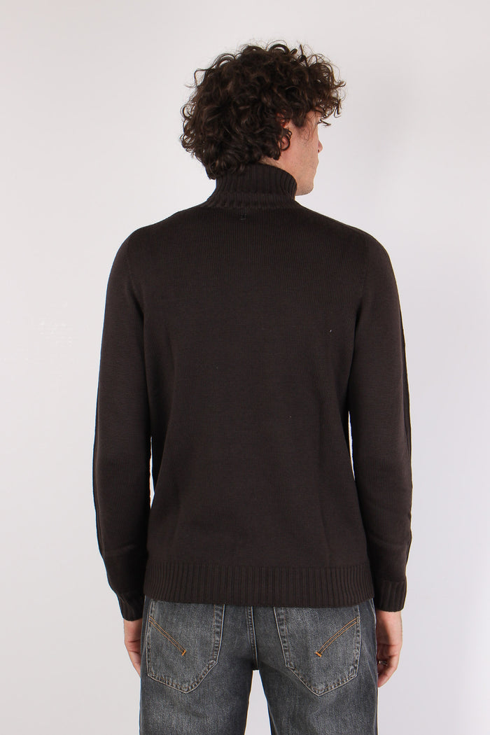Collo Alto Pura Lana Dark Chocolate-4