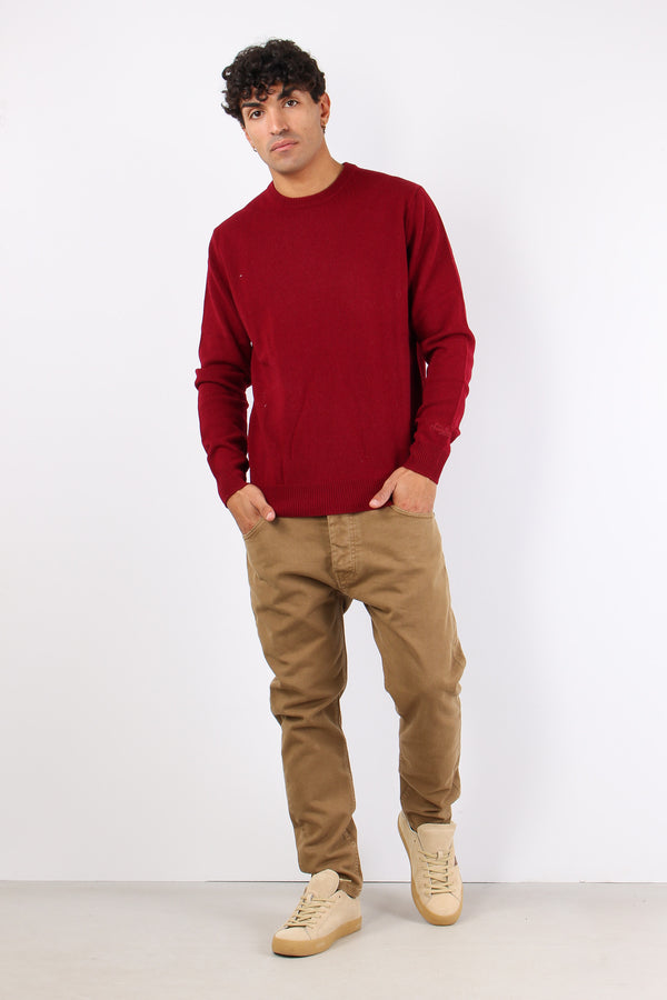 Girocollo Lambswool Bordeaux