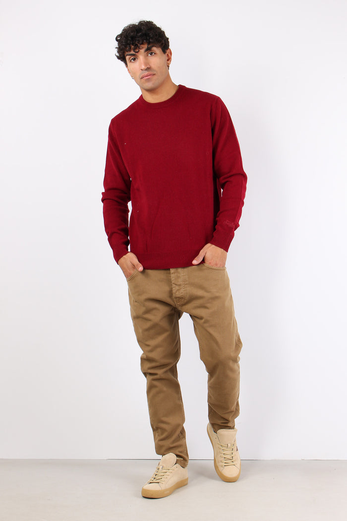 Girocollo Lambswool Bordeaux