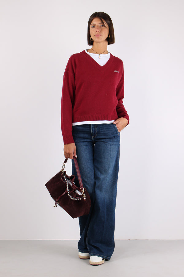 Maglia T-shirt Sovrapposta Light Scarlet-2