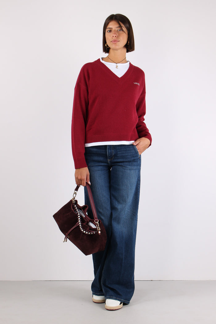 Maglia T-shirt Sovrapposta Light Scarlet-2
