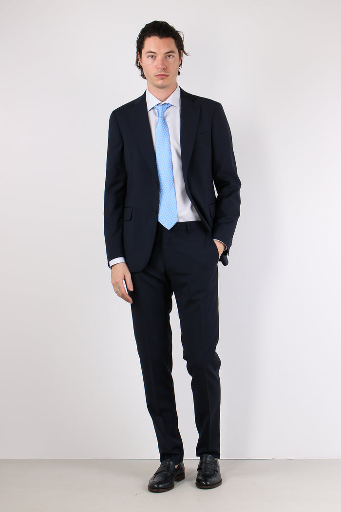 Abito 100% Lana Vergine Blu Navy