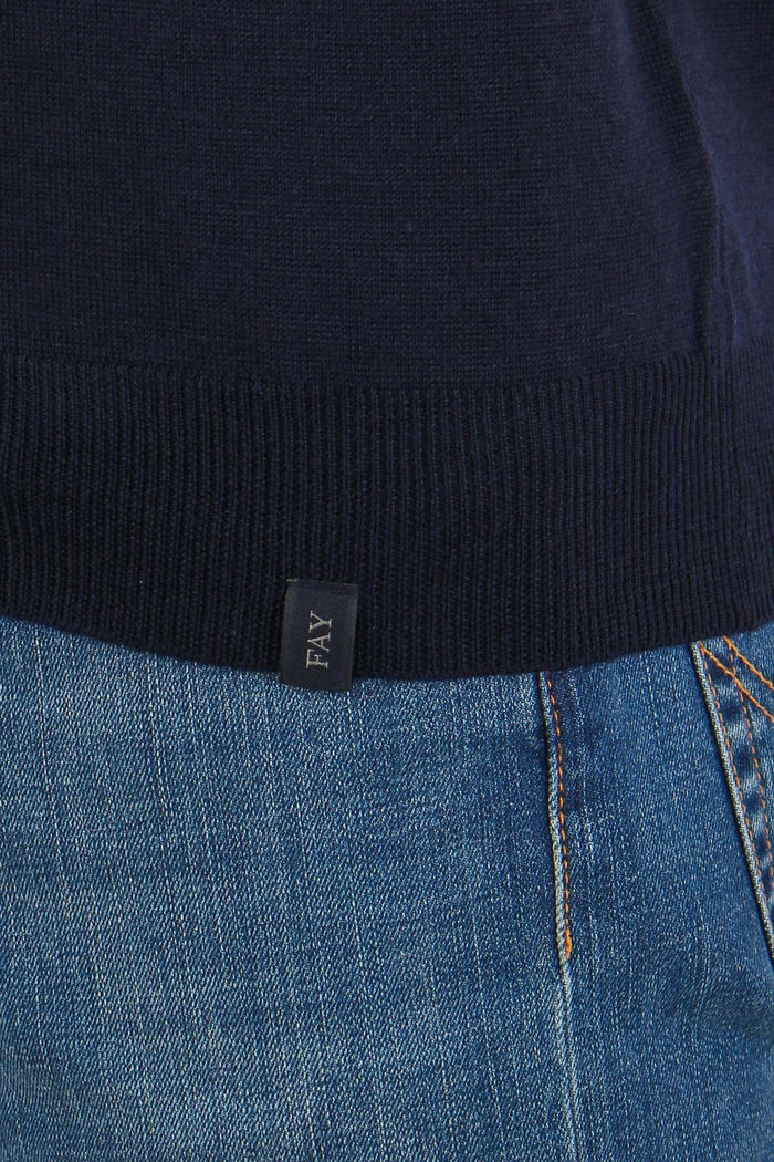 Maglia Manica Toppa Profilo Blu-8