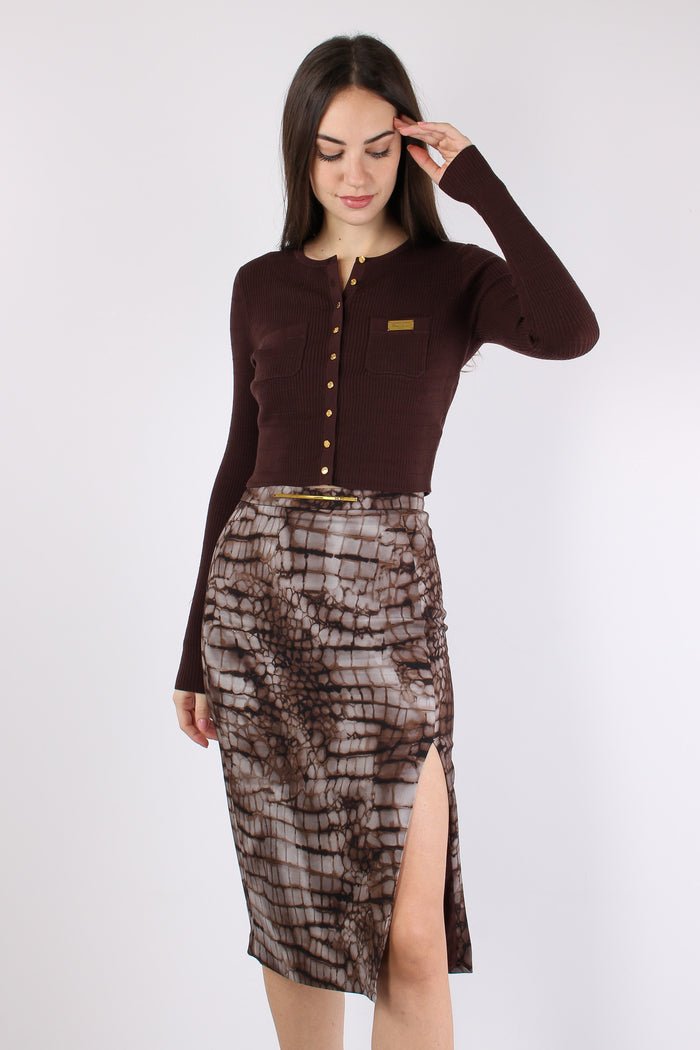 Cardigan Maglia Cacao-5