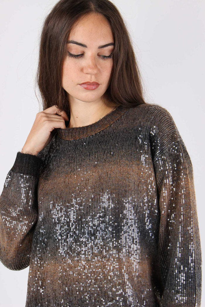 Abito Riga Paillettes Brown Shaded-8