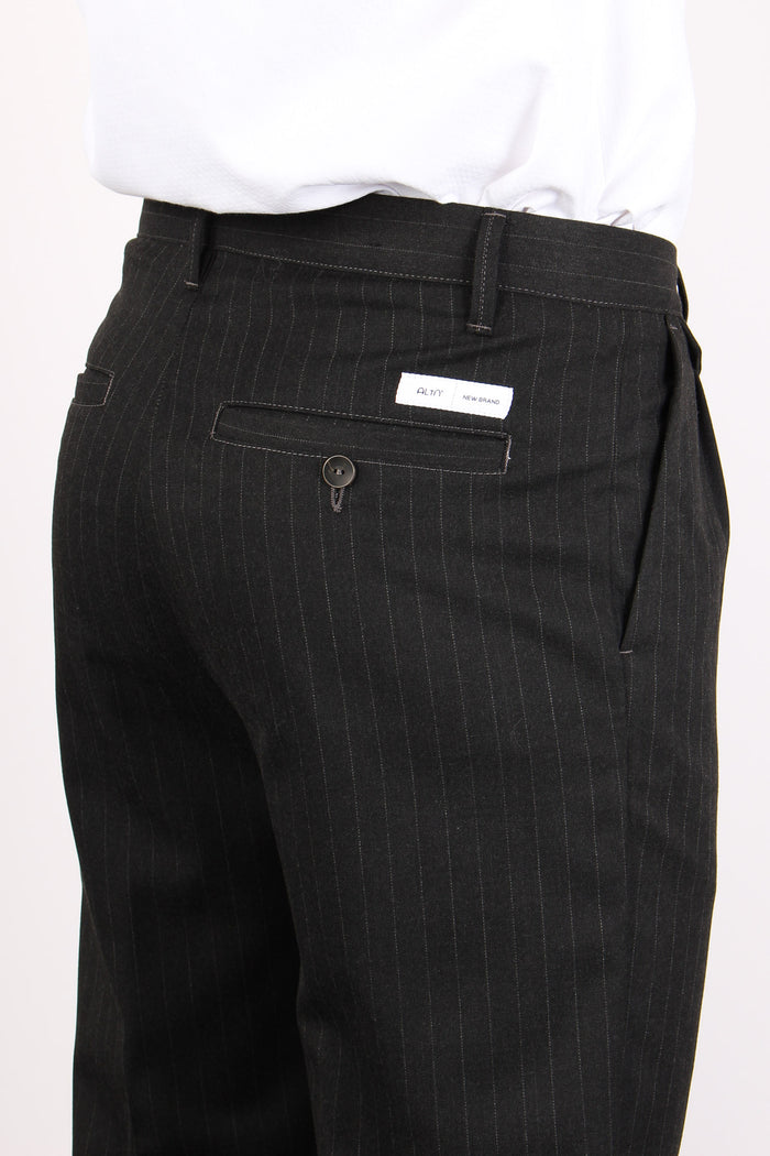 Moka Pantalone Gessato Carbone-5