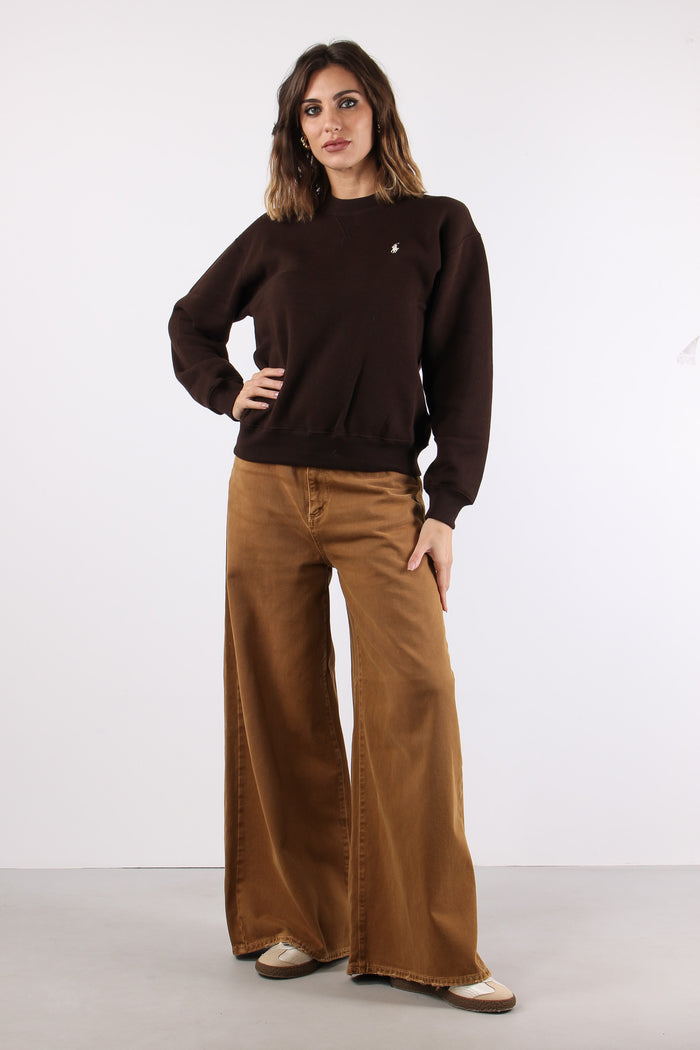 Felpa Logo Pile Circuit Brown