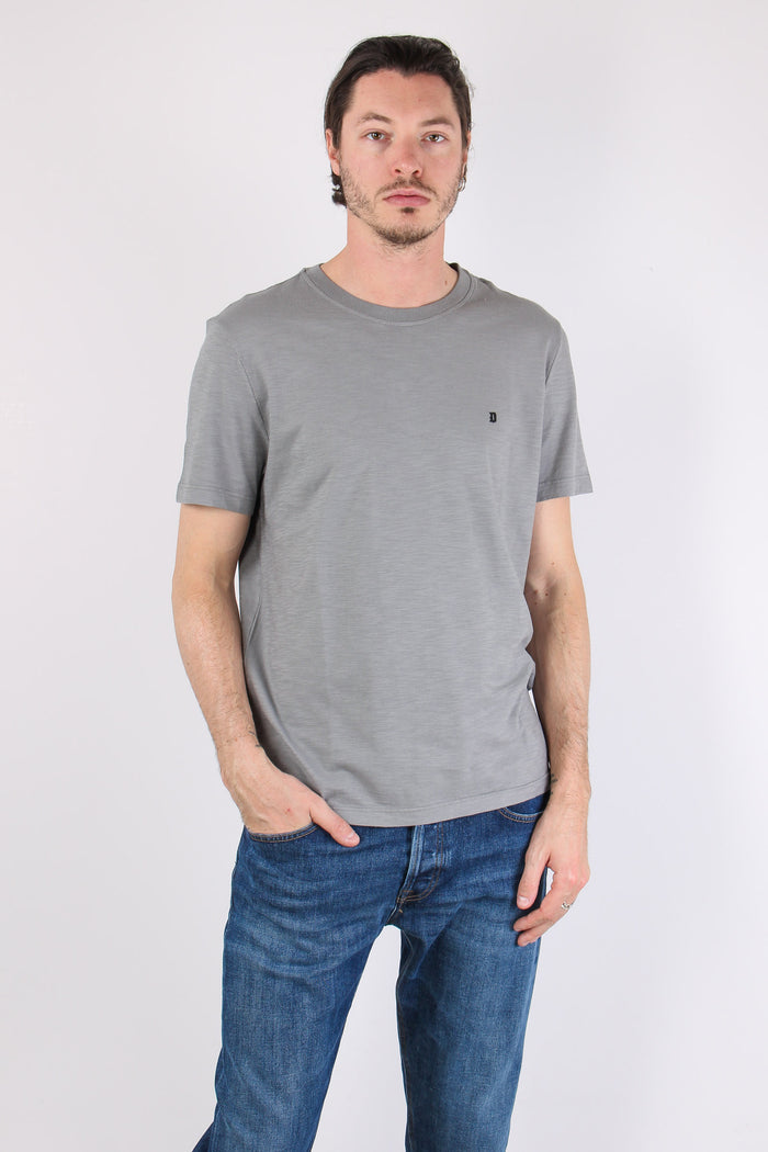 T-shirt Cotone Fiammato Logo Fume