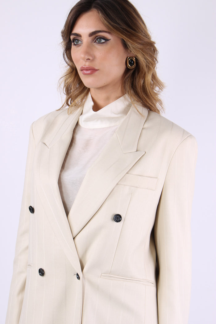 Giacca Gessata Ivory-8