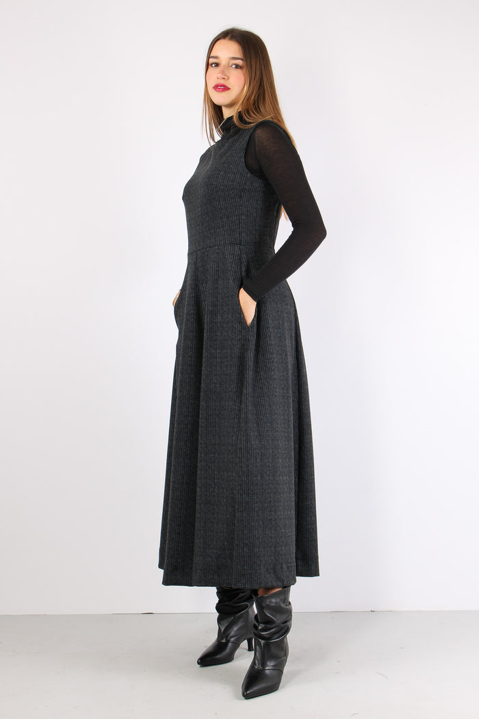 Tuta Pantalone Palazzo Grigio/nero-5