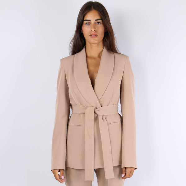 Giacca Fusciacca Collo Scialla Sand-2