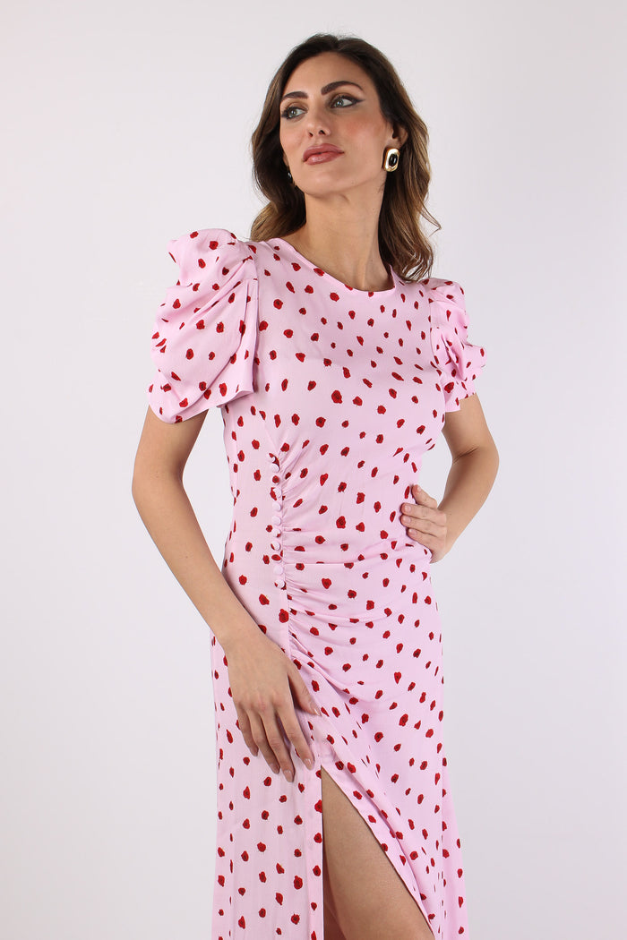 Abito Spalla Arriccio Rosa-3