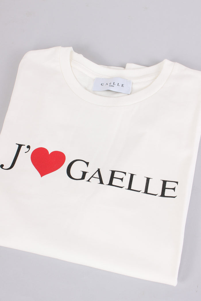 T-shirt Logo Cuore Off White-8