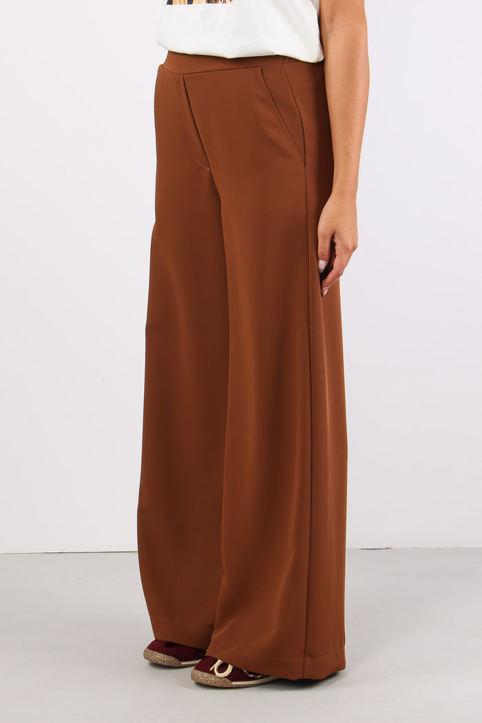 Pantalone Elastico Tessuto Flu Caramello-3