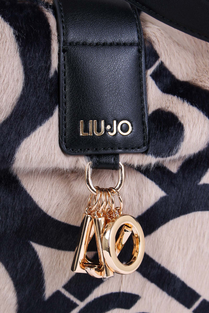 Shopping Ecopelliccia Neutro/nero-7