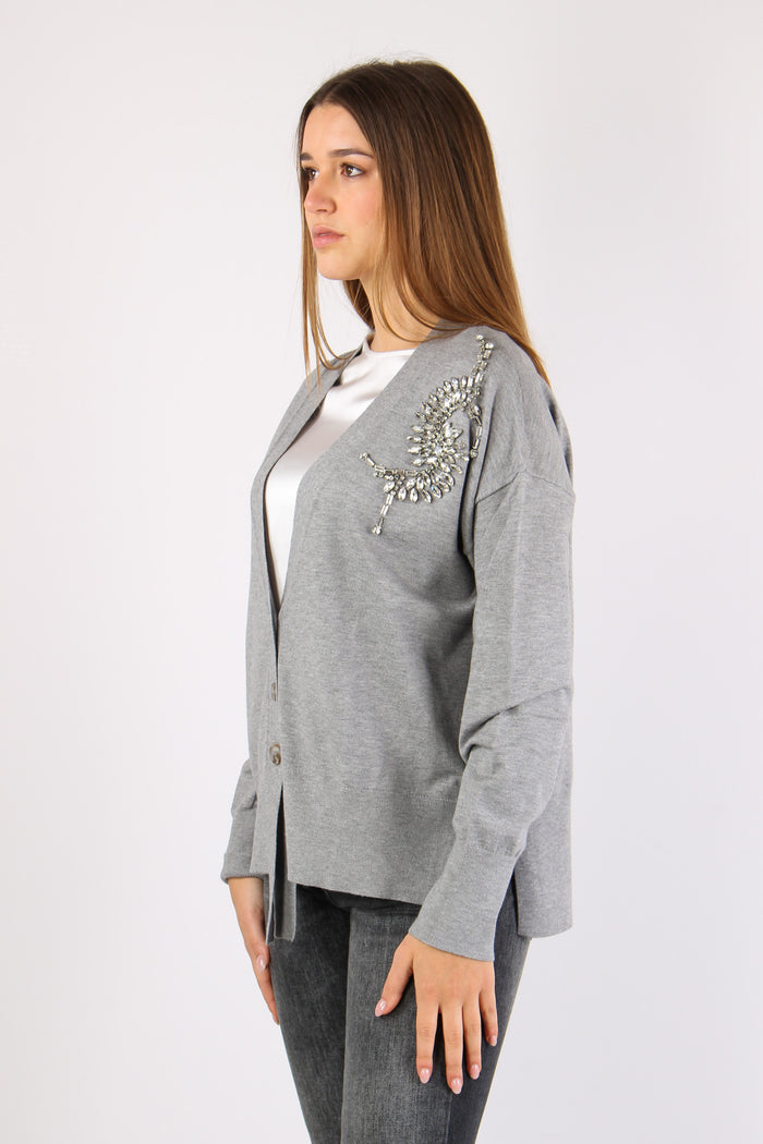 Venetico Cardigan Applicazione Medium-5