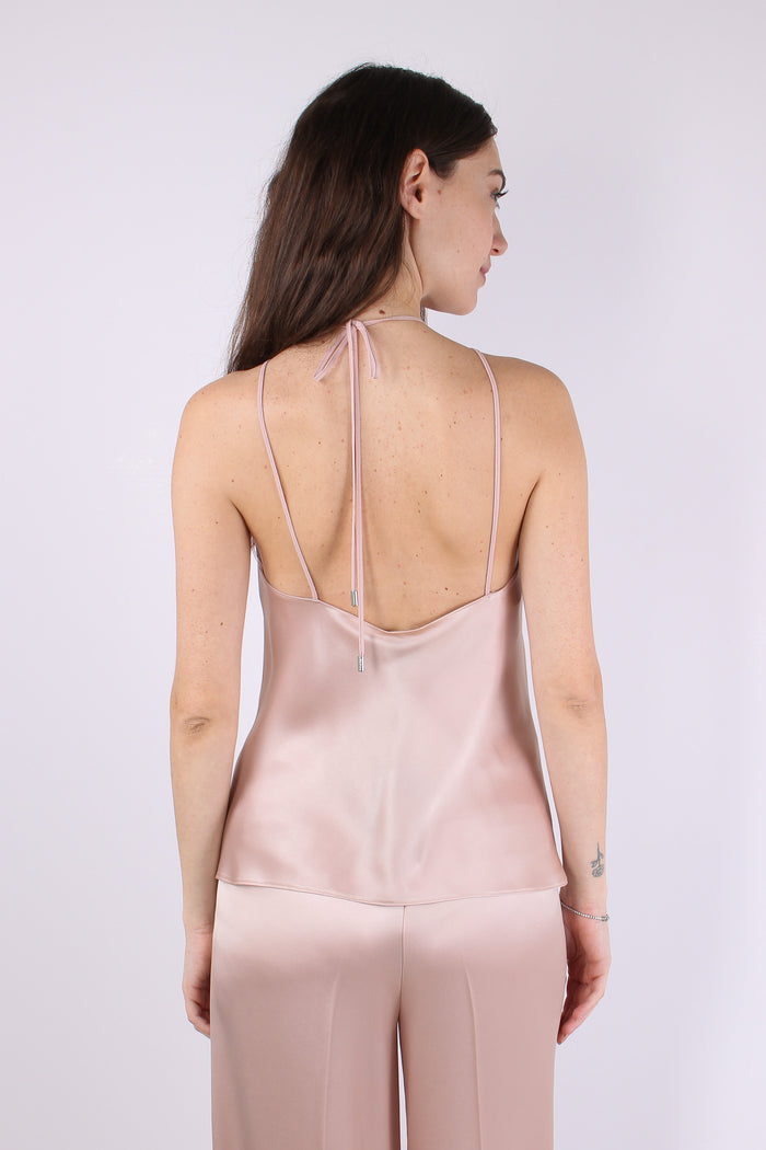 Carota Top Satin Smanicato Rosa Mogano-5