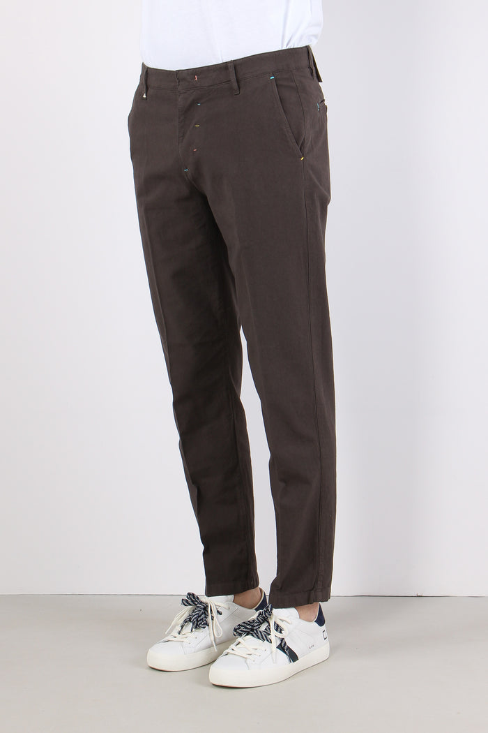 Pantalone Chino Misto Lino Caffe-3