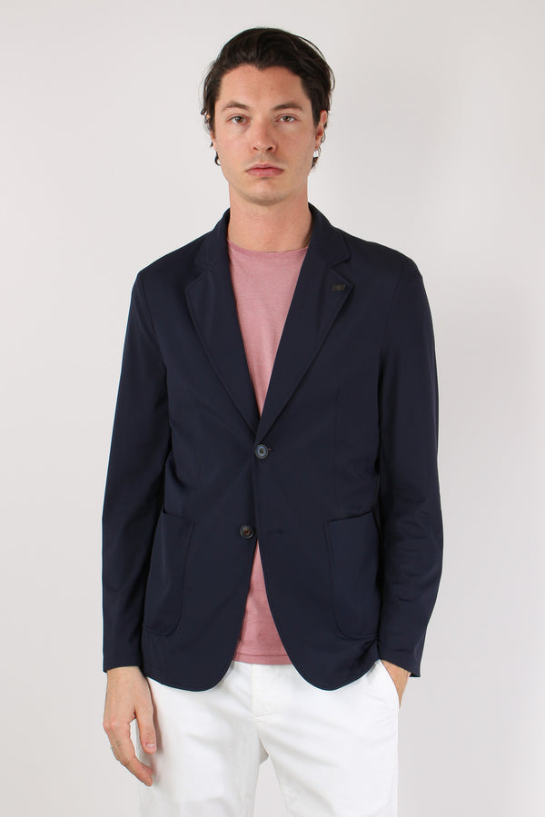 Giacca Traverl Tessuto Tecnico Navy-2