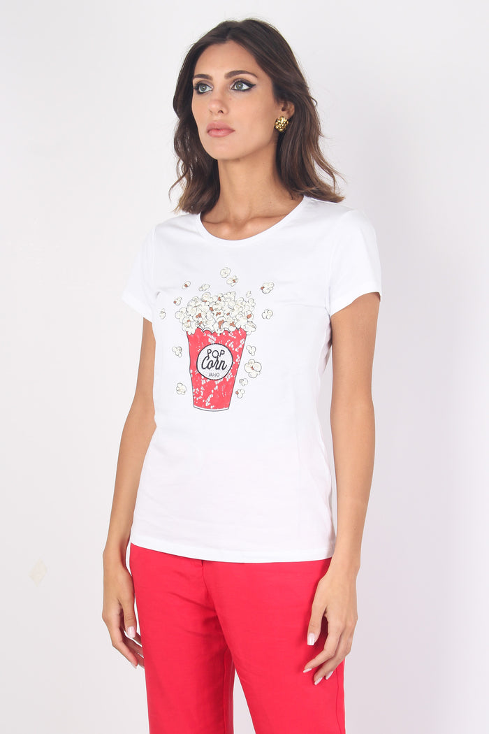 T-shirt Stampa Popcorn Bco/liujo-8