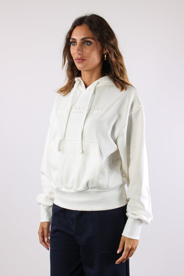 Felpa Cappuccio Logo Off White-2