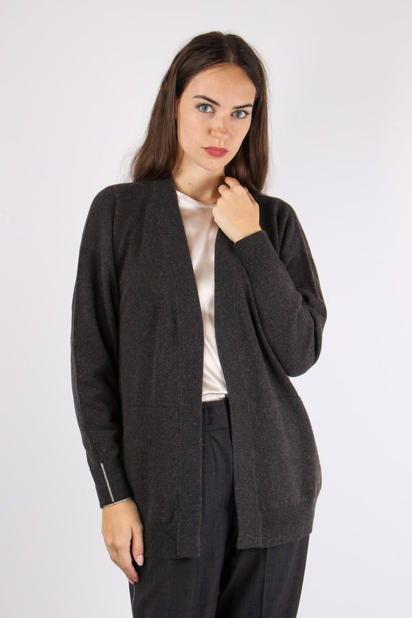 Cardigan Aperto Cintura Moro-2