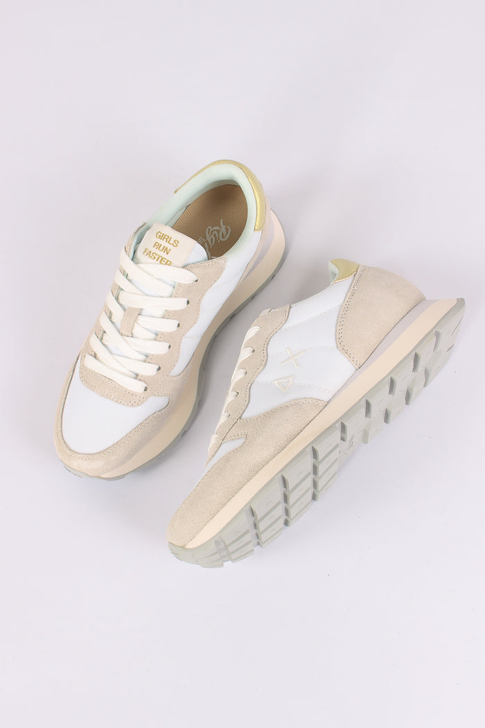 Sneaker Ally Gold Silver Bianco-3
