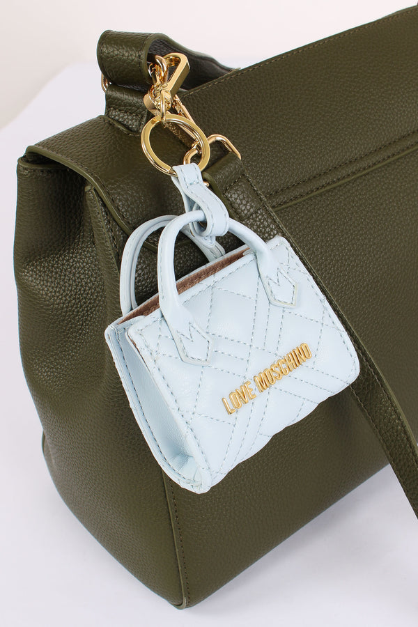 Portachiavi Borsa Matelasse Celeste-2