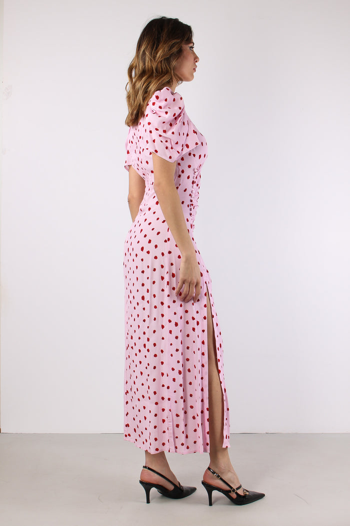 Abito Spalla Arriccio Rosa-6