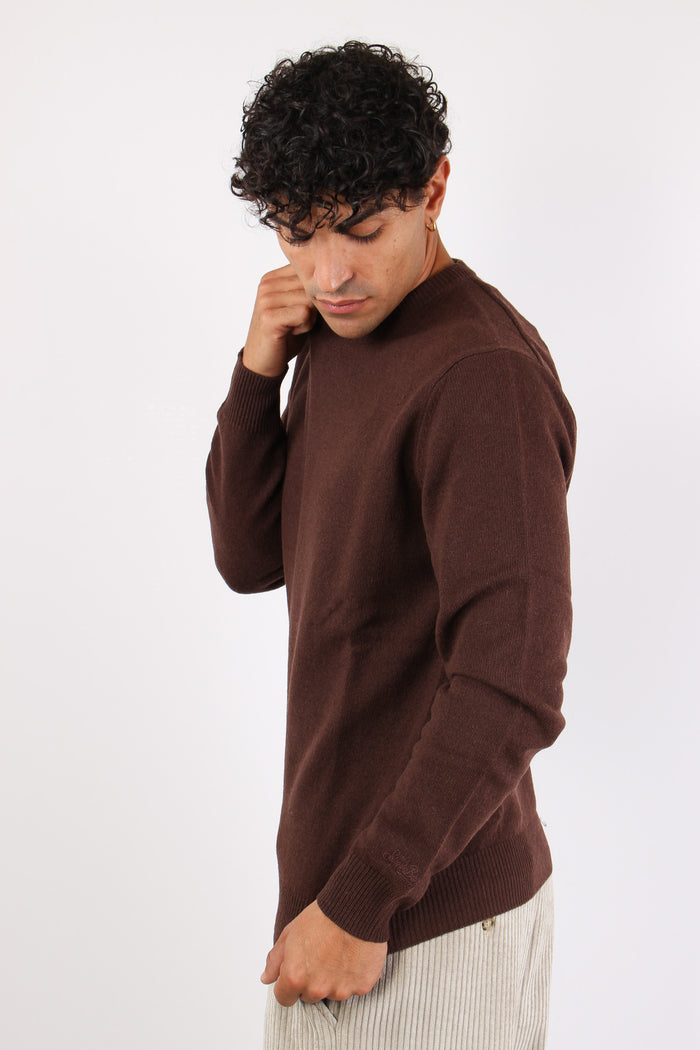 Girocollo Lambswool Brown-6