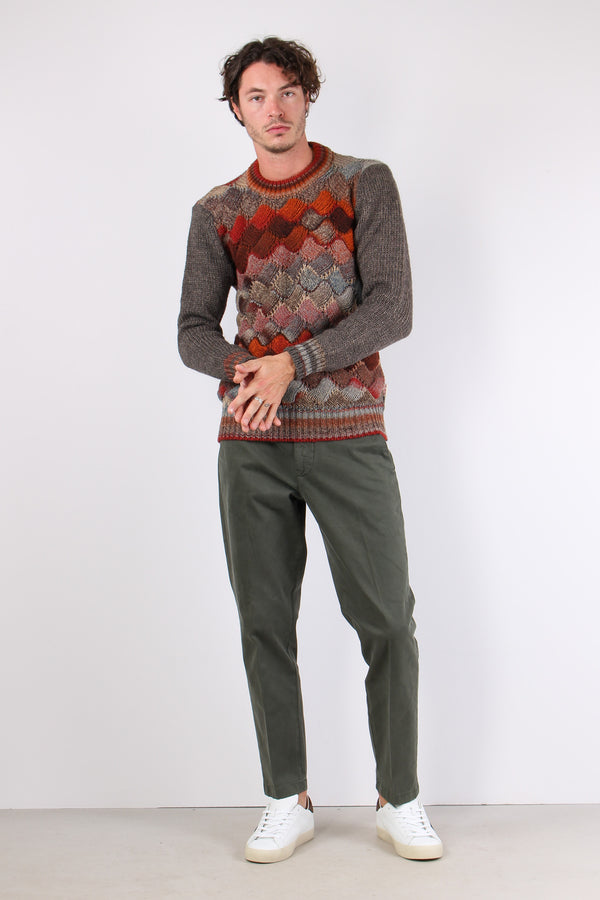 Maglia Effetto Missoni Ruggine