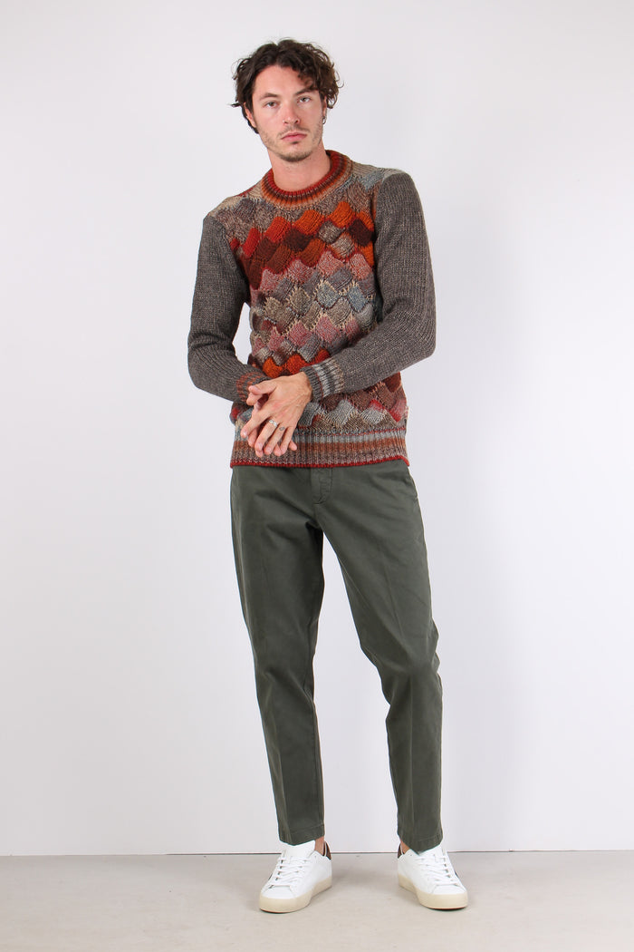 Maglia Effetto Missoni Ruggine