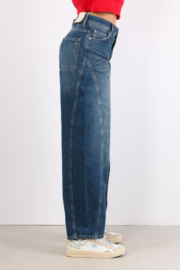 Denim Wide Leg Denim Medio-4