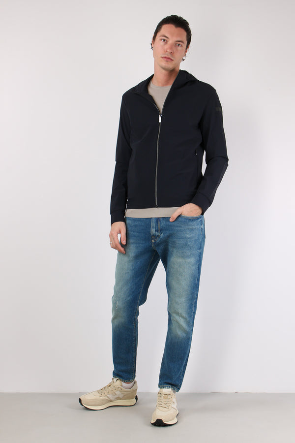 Giubbotto Lycra Cappuccio Blue