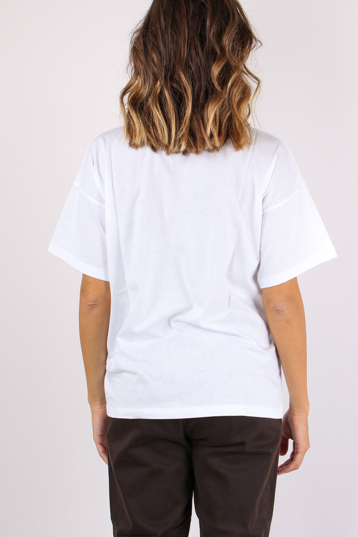 T-shirt Ricamo Hai Sorriso Ogg Bianco-4