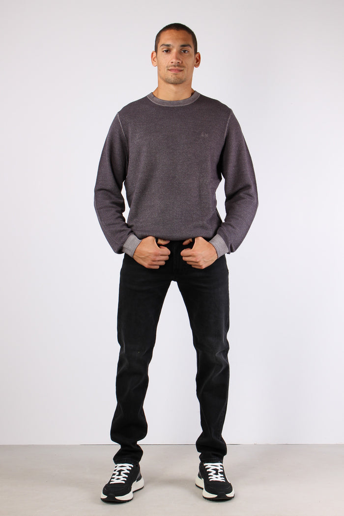 Maglia Lana Punto Riso Grigio-4