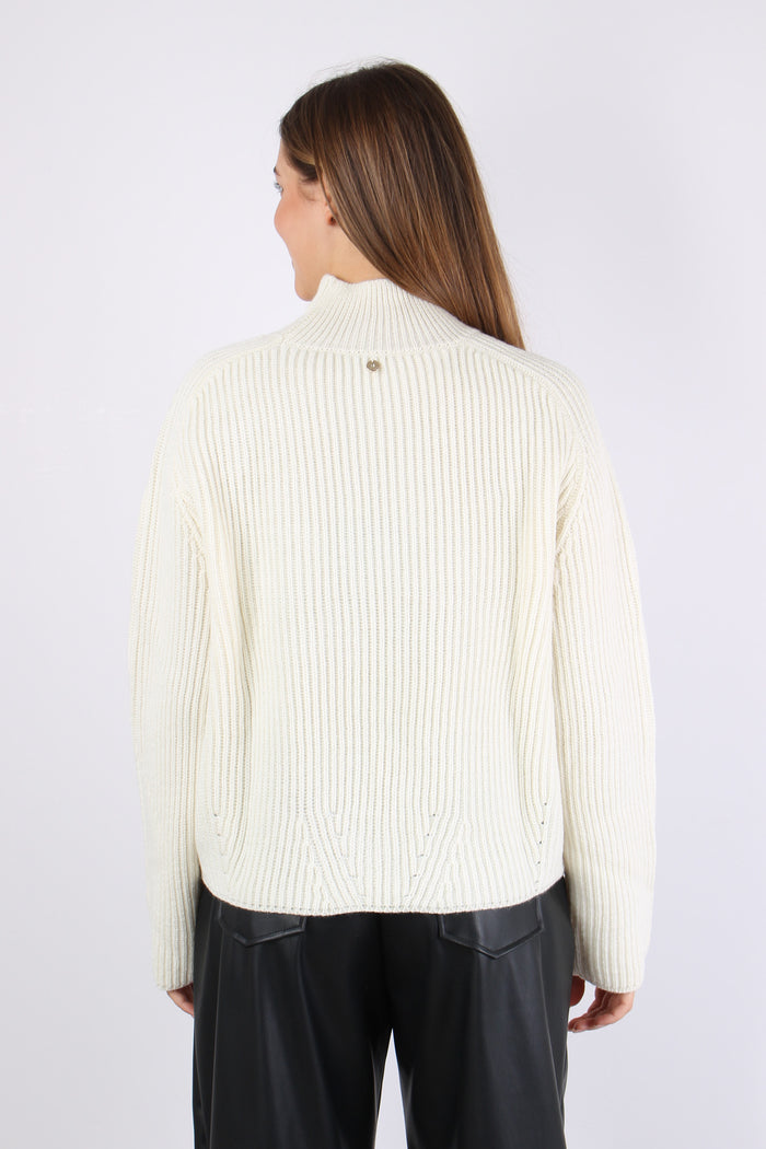 Maglia Collo Alto Star White-4