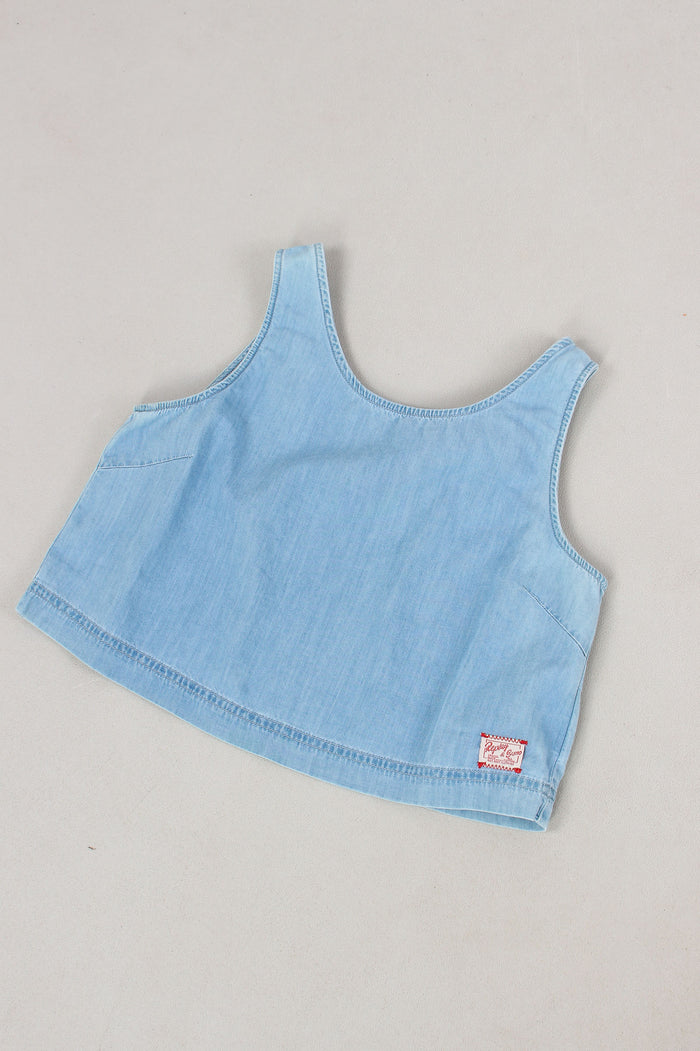 Top Incrocio Dietro Denim-3